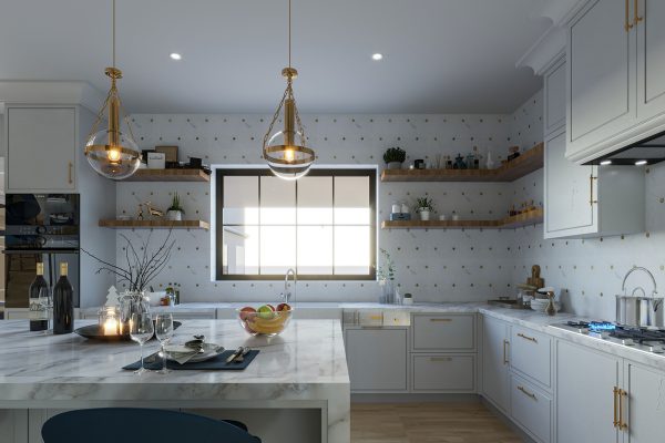 Kitchen Design - Illustration of a Modern Kitchen Interior
